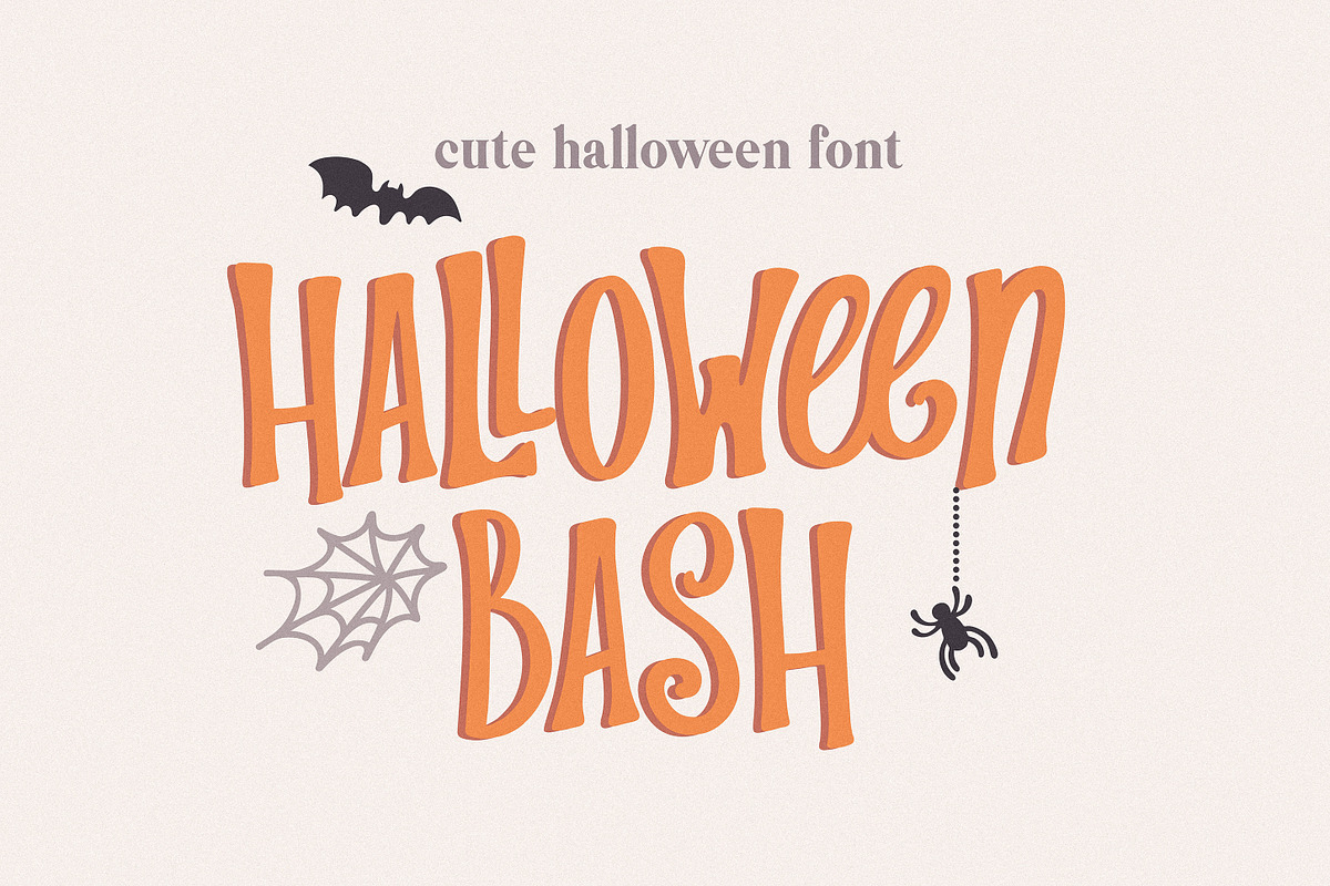 Halloween Bash Font for Crafters, a Script Font by BarcelonaShop (Photo 1 of 8)