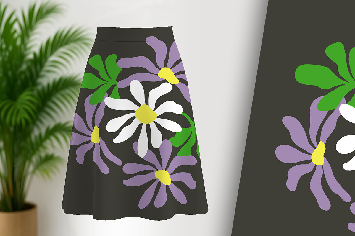 Daisies in Purple and White, a Decorative Illustration by Sharon Schwalbe (Photo 2 of 7)