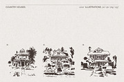 Countryside House Sketch Collection, an Object Illustration by TheMountBirdStudio (Thumbnail 4 of 8)