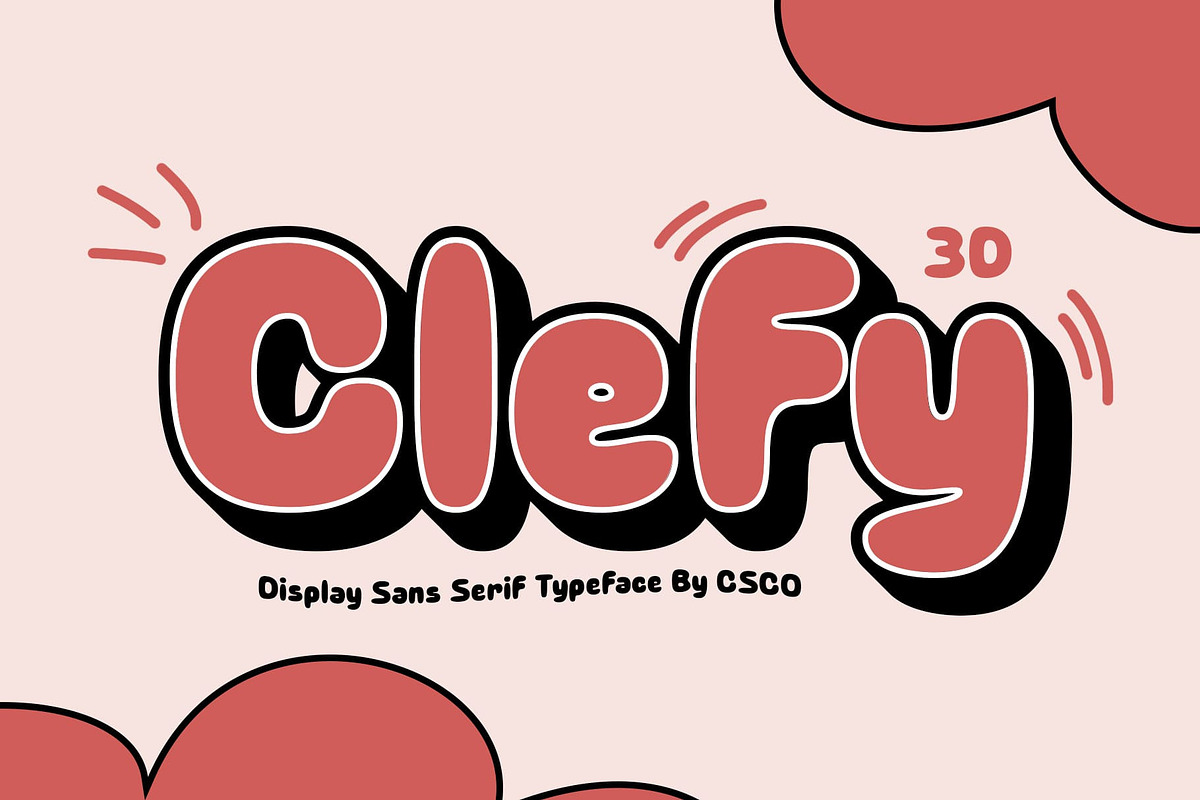 Clefy 3D, a Sans Serif Font by Craft Supply Co. (Photo 1 of 8)