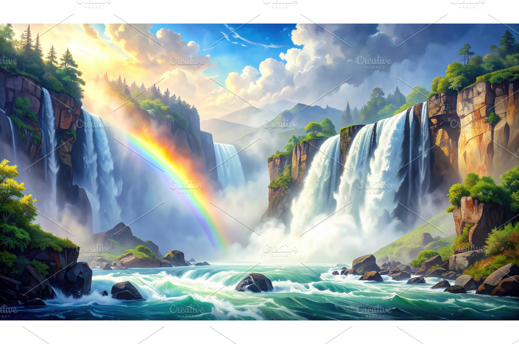 Majestic waterfalls cascading, a Nature Photo by Igor Tichonow