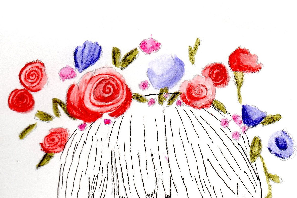 Flower Girl, an Illustration by WeavaBird (Photo 2 of 2)