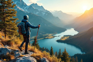 Tourist in the mountains, a Person Photo by Volff