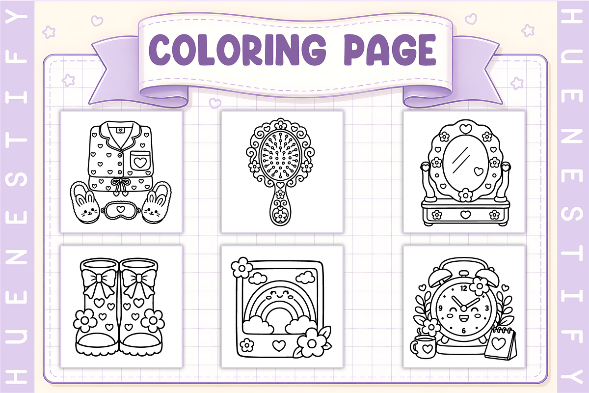 Cozy Girl Days Coloring Book, a Decorative Illustration by HueNestify (Photo 2 of 4)