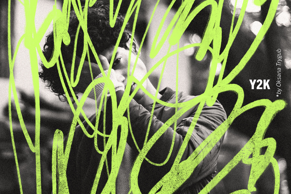 Y2K Scribble Grunge Pencil, Graffiti, an Object Graphic by Oksana Trygub (Photo 10 of 21)