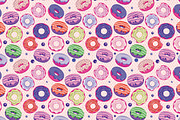 Cute donuts with colorful glazing, a Background Graphic by martynmarin (Thumbnail 7 of 11)