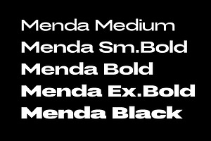 Menda Expanded Font Family