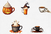 Whimsical Halloween Coffee Clipart, an Illustration by CrexoraLab (Thumbnail 3 of 5)