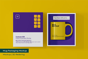 Mug Box Packaging Mockup