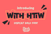 WITH HTIW – Playful Bold Display, a Sans Serif Font by Rashdrawn (Thumbnail 1 of 5)