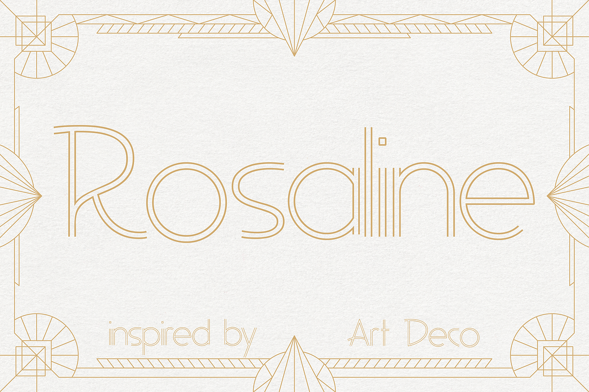 Rosaline - Art Deco Display, a Sans Serif Font by HipFonts (Photo 1 of 8)