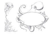 Underwater world, pencil graphics, an Animal Illustration by SvetLana (Thumbnail 9 of 15)