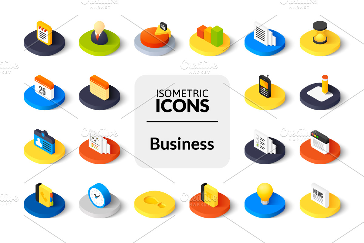 Isometric icons - Business, an Icon by sidmaydesign (Photo 1 of 3)