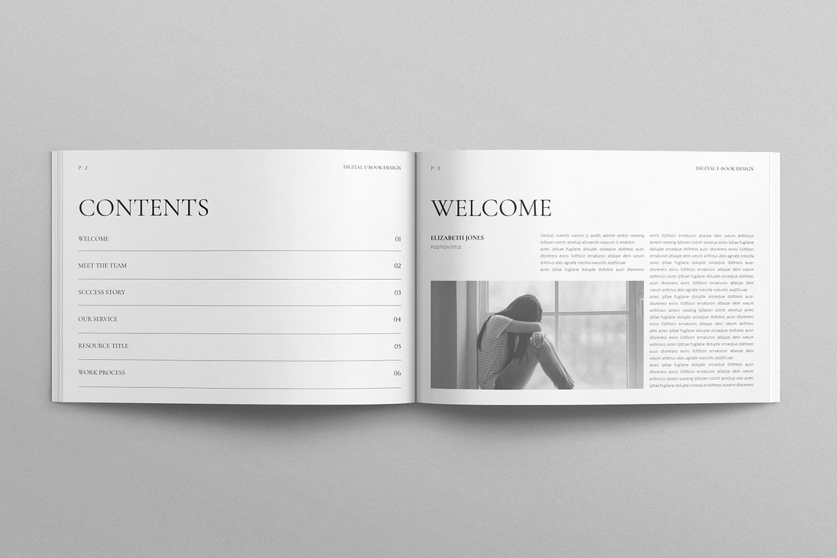 Digital Ebook Template Landscape, a Brochure Template by E-Type (Photo 2 of 7)