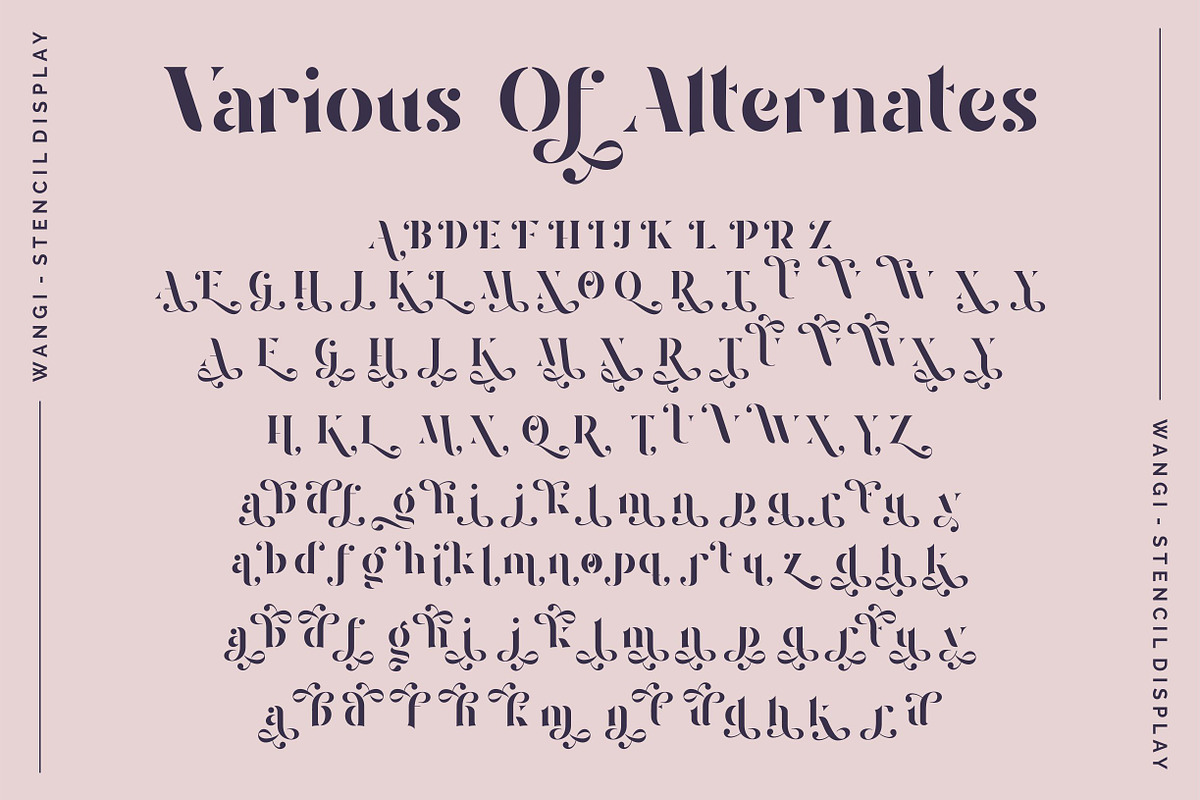 Wangi - Stencil Style, a Sans Serif Font by ErgibiStudio (Photo 11 of 12)