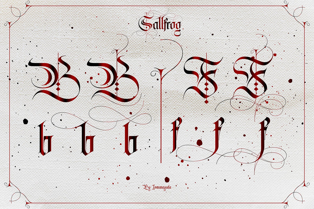 Sallfrog, a Blackletter Font by ismanayuda (Photo 5 of 7)