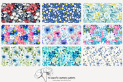 70 blue flower seamless pattern, a Pattern Graphic by Poppy Lane Studio (Thumbnail 5 of 10)