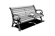 Vintage Park Bench Vector Bundle, an Illustration by jahid234 (Thumbnail 40 of 49)