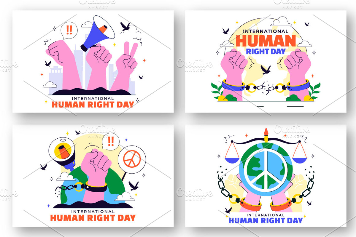 10 International Human Rights Day, a Person Illustration by denayunebgt (Photo 2 of 4)