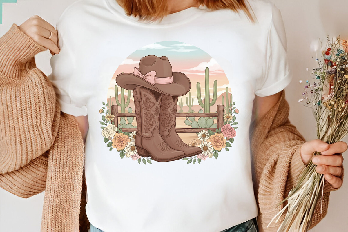 Western Cowgirl Coquette Country PNG, an Illustration by Designking (Photo 4 of 4)