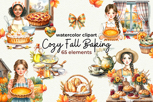 Cozy Fall Baking Clipart, an Object Graphic by Anna Design Studio