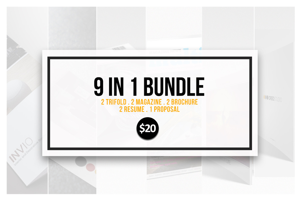 9 In 1 Template Bundle, a Brochure Template by Dedijuniadi (Photo 1 of 6)