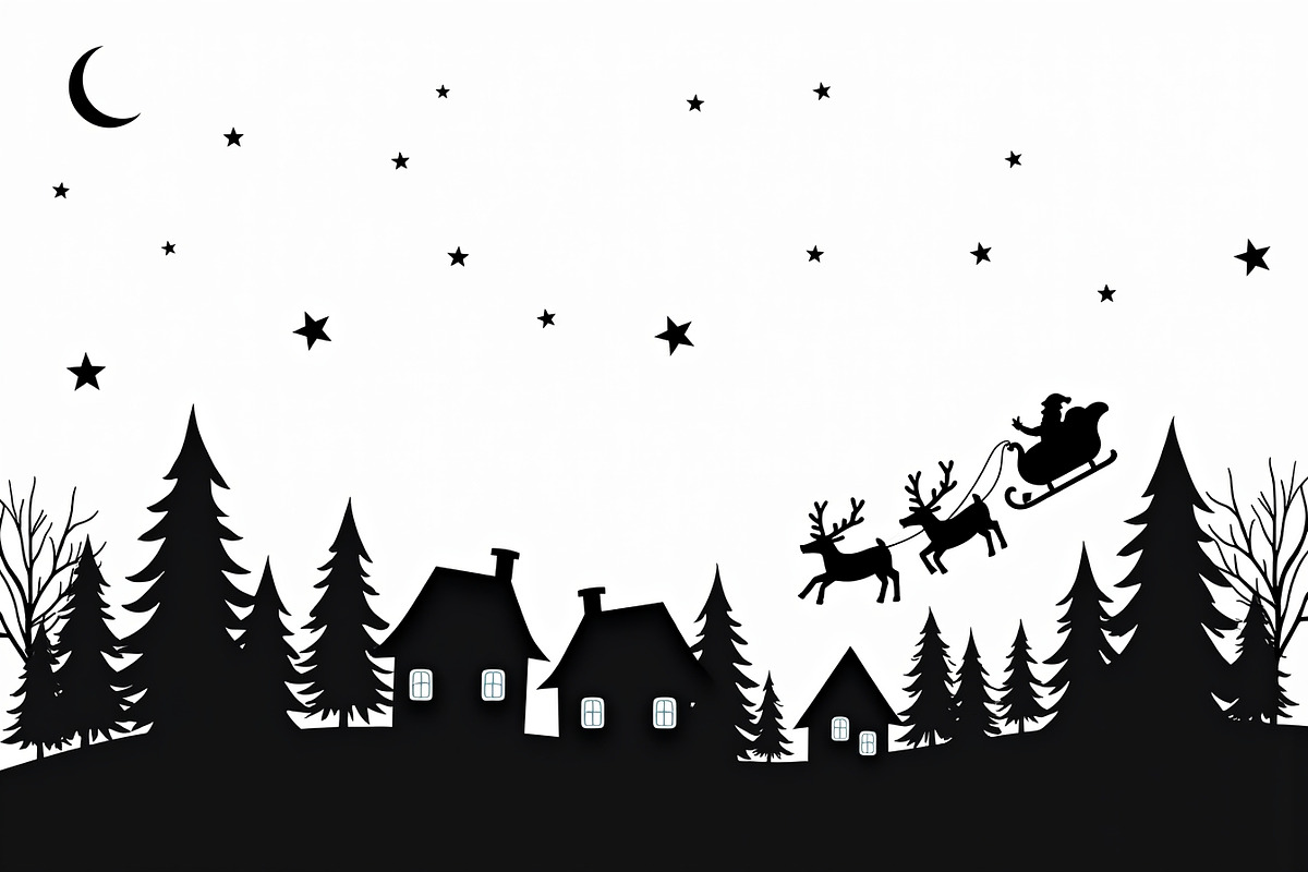 Christmas Sky Vector Collection, an Illustration by jahid234 (Photo 12 of 20)