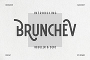BRUNCHEV, a Sans Serif Font by Kreabie (Thumbnail 1 of 8)