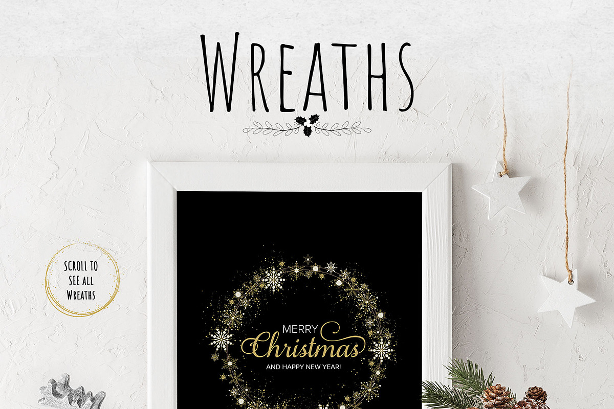 Black & Gold Christmas, a Seasonal Illustration by Maggie Stilwell Design (Photo 2 of 10)