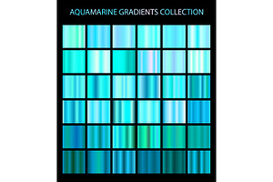 36 Vector Aquamarine Color Gradients