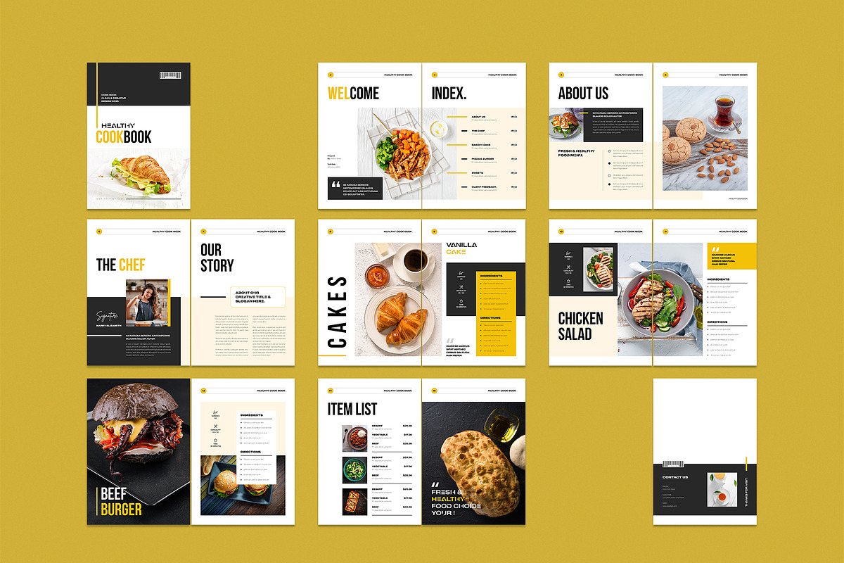 Recipe Cook-Book Template, a Brochure Template by NorthPeak (Photo 8 of 8)