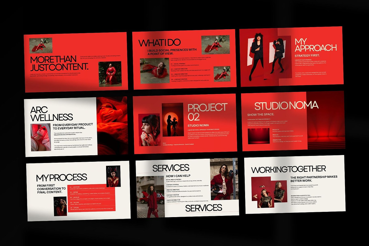 Social Media Portfolio PowerPoint, a Presentation Template by ShowUp! Studio (Photo 7 of 7)