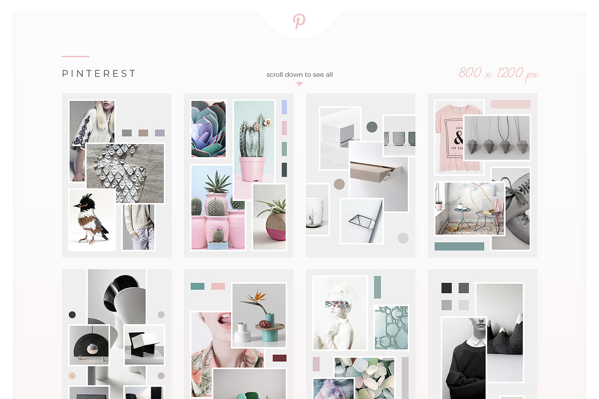 Oshie Mood Board Pack, a Social Media Template by AM Studio (Photo 6 of 6)