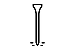 Tee stick black icon, an Outline Icon by Creative priyanka
