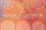Mandala Geometry Vector & PNG set, a Decorative Illustration by Fizzy Images (Thumbnail 1 of 3)
