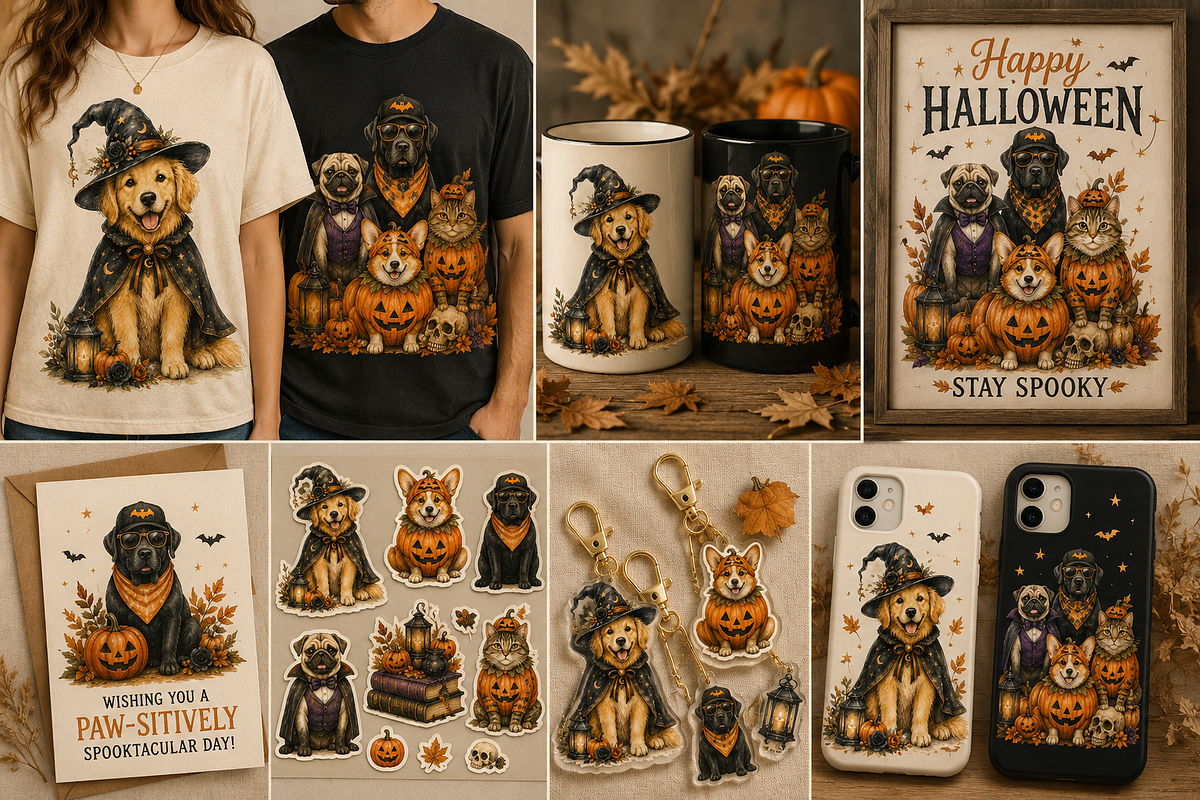 Halloween Pet Costume Clipart Bundle, an Object Graphic by Daisy Design (Photo 3 of 8)