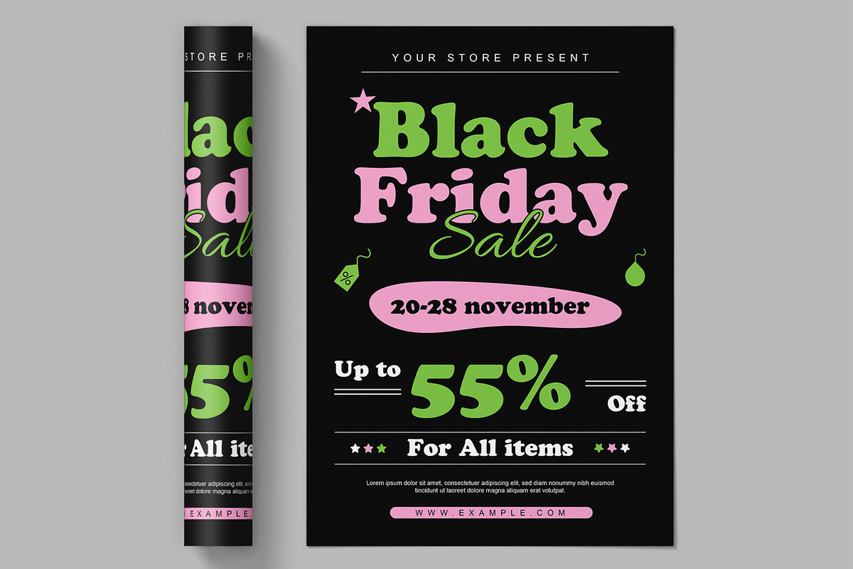 Black Friday Sale Poster Layout, a Stationery Template by ContestDesign (Photo 2 of 2)