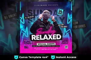 Party Flyer, Canva Club Flyer