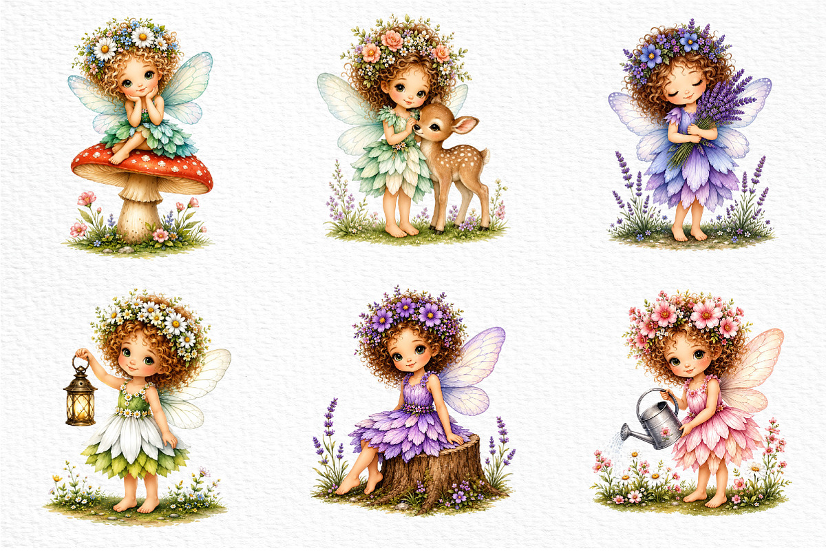 Whimsical Forest Fairy PNG, a Seasonal Illustration by Craft Nest (Photo 3 of 4)