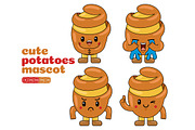 Potatoes Mascot Cartoon Vector Pack, an Illustration by MEDZ (Thumbnail 3 of 5)