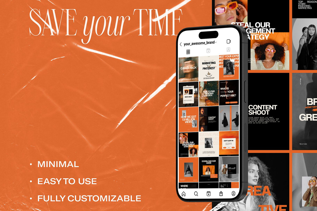Instagram Templates Post and Stories, a Social Media Template by Digital&Chic (Photo 3 of 4)
