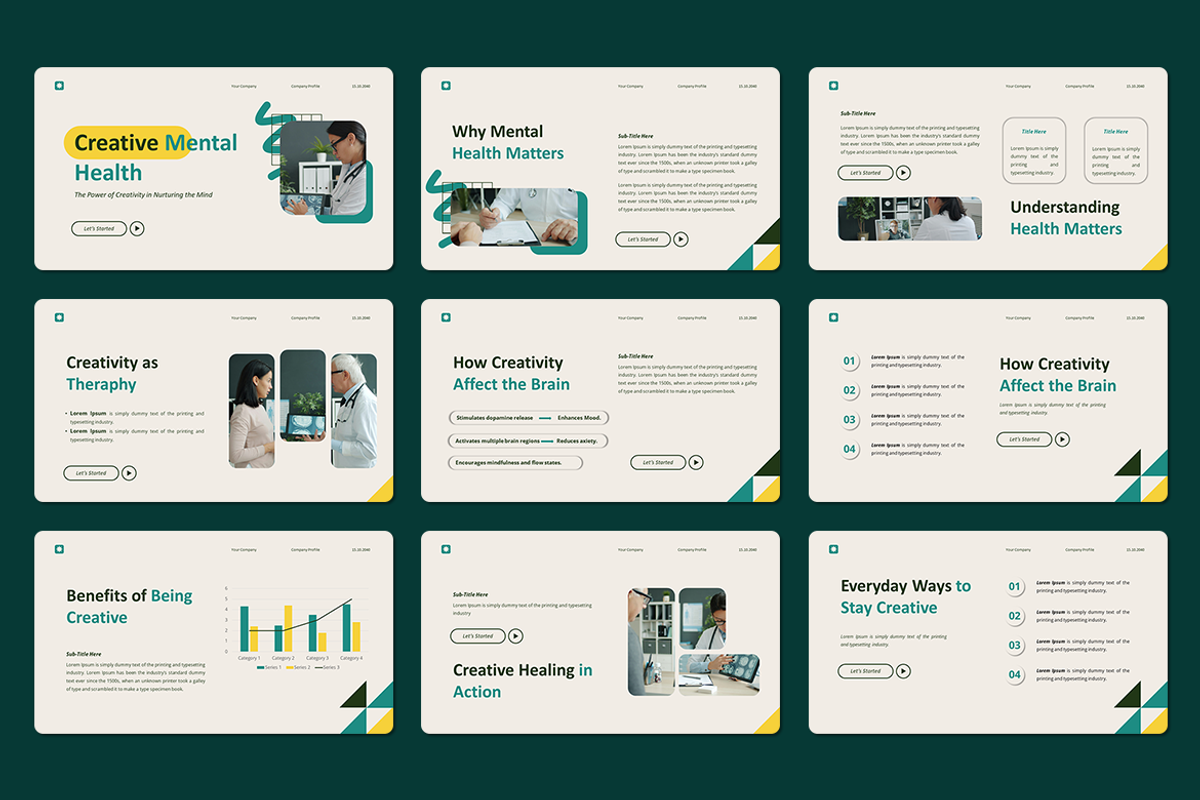 Creative Mental Health - Keynote, a Presentation Template by Iqsiart Studio (Photo 2 of 3)