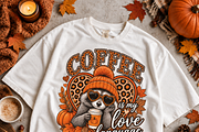 Fall Raccoon 8 PNG Bundle, a Decorative Illustration by ElDesignState (Thumbnail 4 of 9)