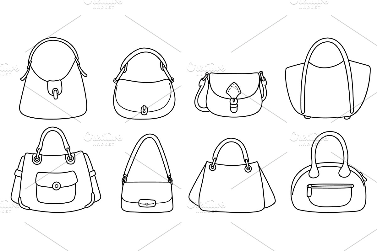 Fashionable women bags. Trendy, an Object Illustration by Vectorbuum