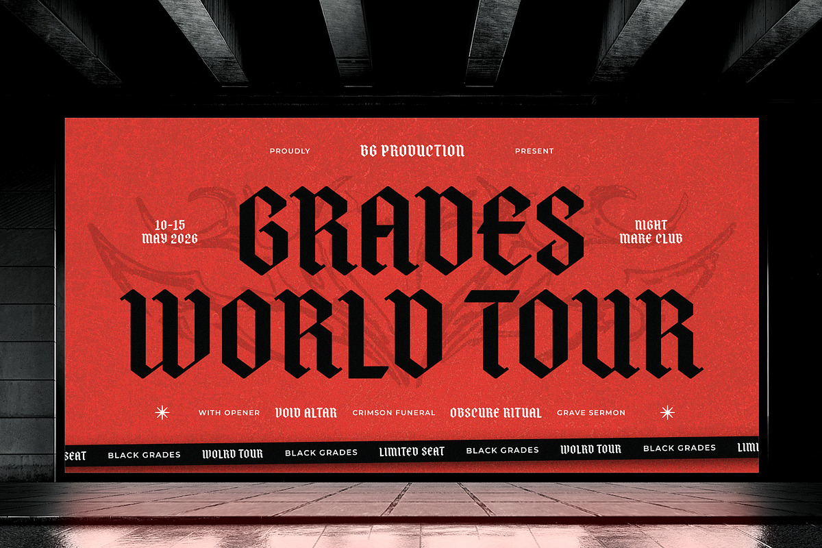 Antifight - Modern BlackletteR Font, a Blackletter Font by Typia Nesia (Photo 8 of 13)