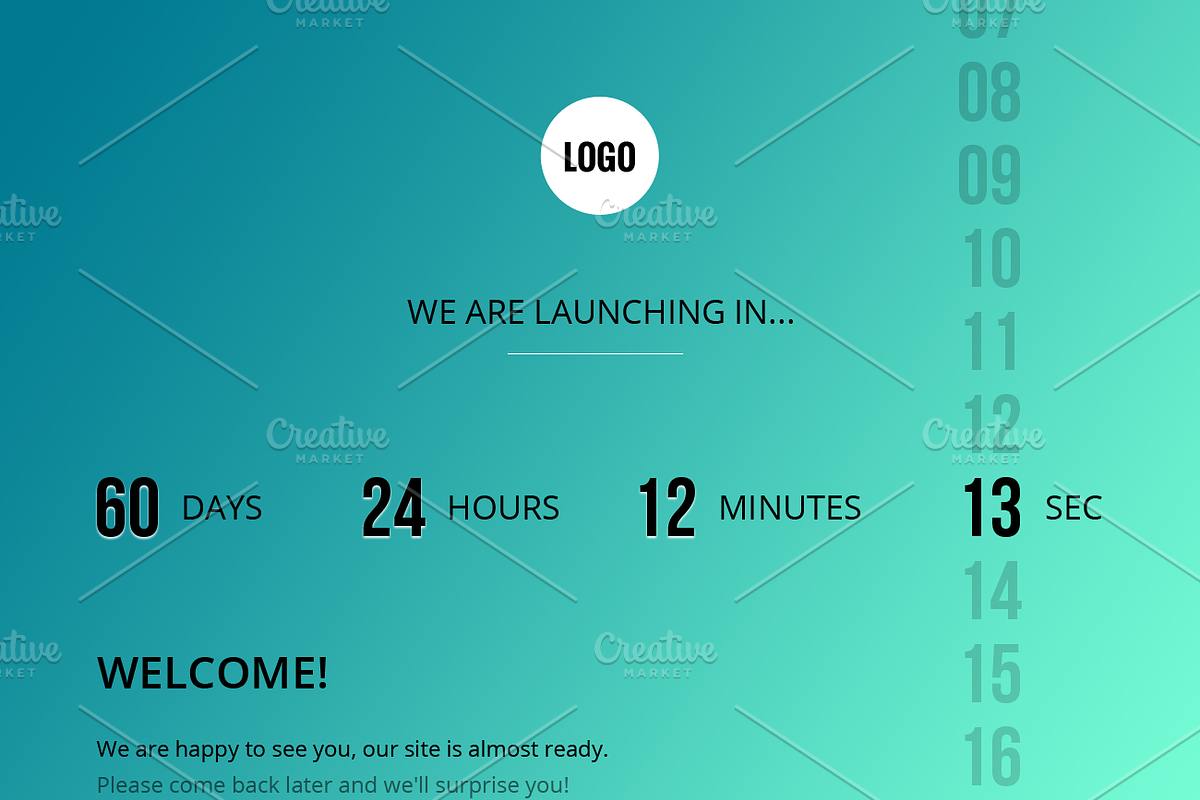 Creative Coming Soon Template PSD, a Websites & App Template by DesignMarket (Photo 10 of 10)