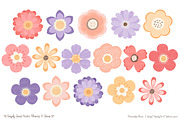 Wildflowers Vector Clipart, an Illustration by Amanda Ilkov (Thumbnail 3 of 4)