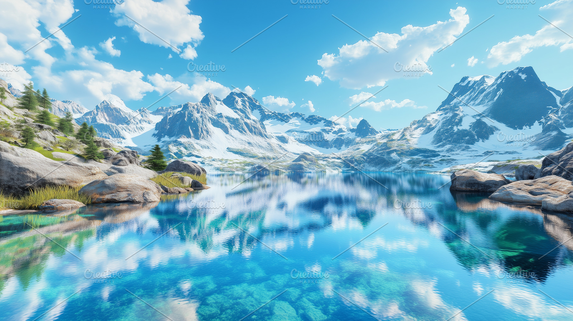 Crystal clear alpine lake, a Nature Photo by MistyDay