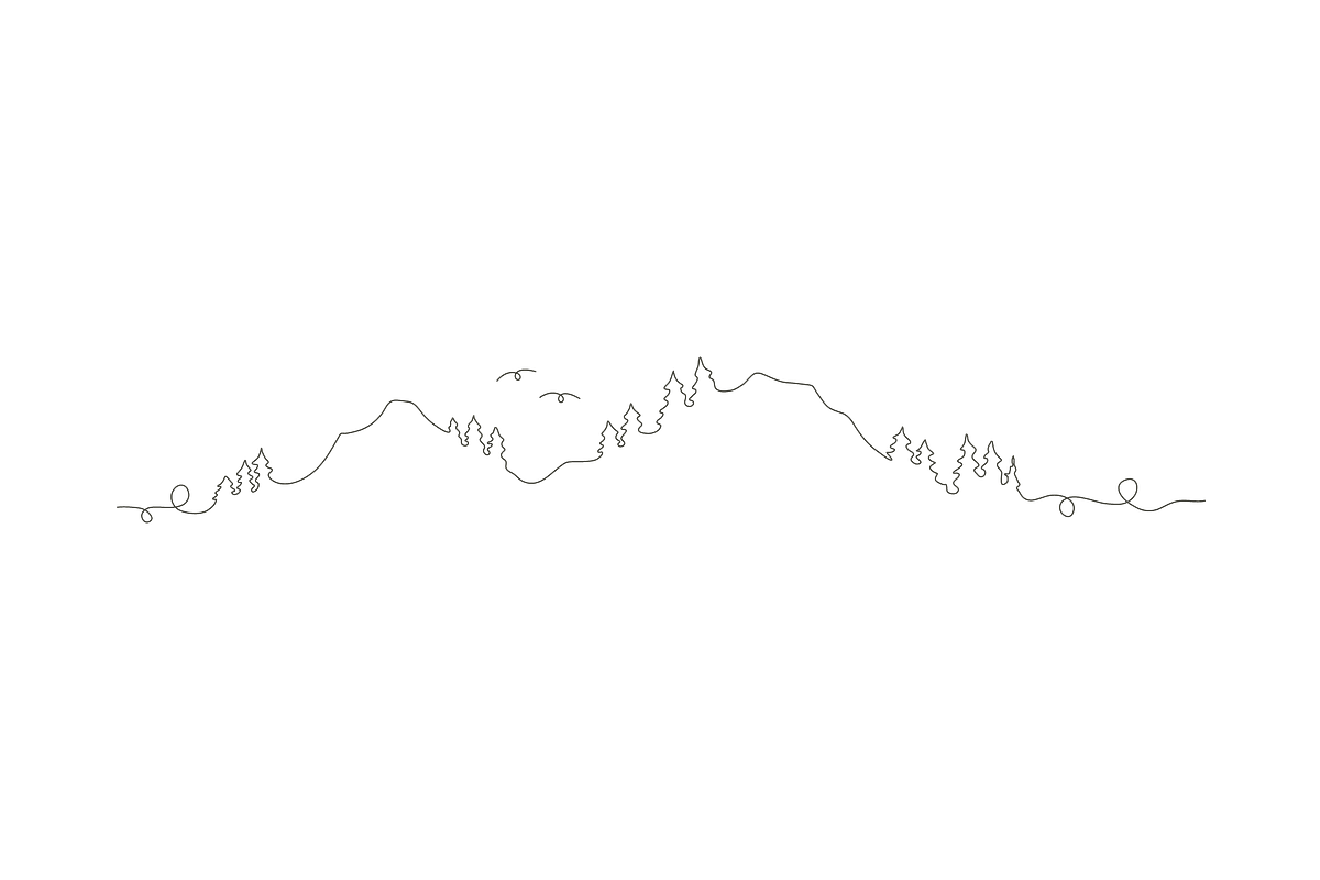 mountain and tree abstract line, a Background Graphic by lawoel (Photo 3 of 3)