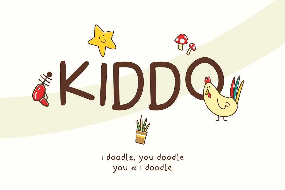 Kiddo font + bonus doodles